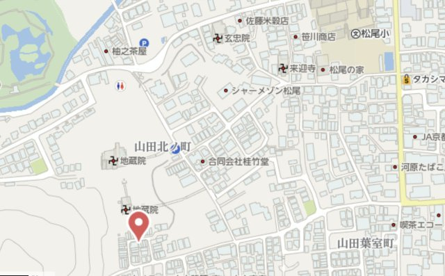 京都市西京区山田北ノ町　新築戸建の地図