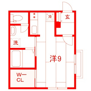 平塚市黒部丘のアパートの間取り