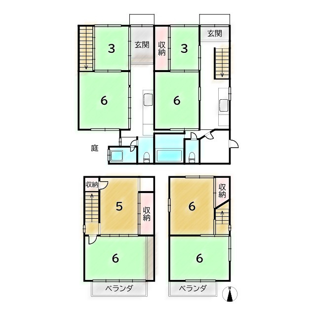 吉田下阿達町 中古戸建の間取り