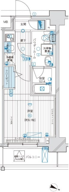 メインステージ白山Ⅱの間取り
