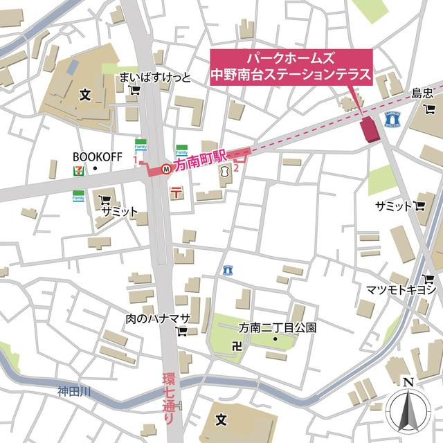 パークホームズ中野南台ステーションテラスの地図