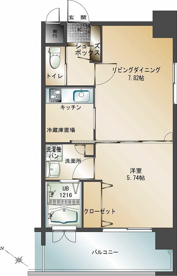 新品家具付きマンション清川27(KaGood福岡)の間取り|※間取りと異なる場合は現状を優先します。