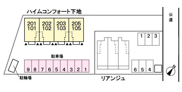 ハイムコンフォート下地の区画図