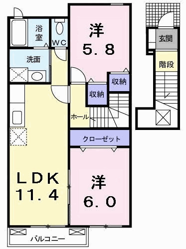 ビッグ　シャトーＢの間取り