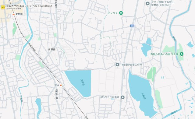 堺市東区南野田　新築一戸建ての地図