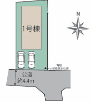 福岡市南区老司3丁目　1号棟の区画図
