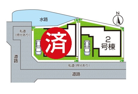 29日(土)30日(日)現地ご見学可能！　尼崎市大島　ラスト1邸の区画図|全2区画