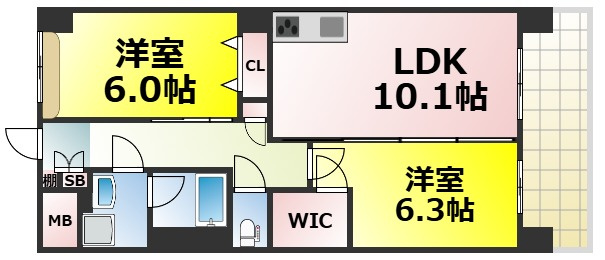 【間取り】 | スプランディッド難波WESTII 仲介手数料無料