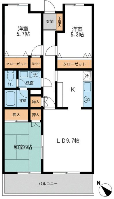 コリンヌ津田沼の間取り