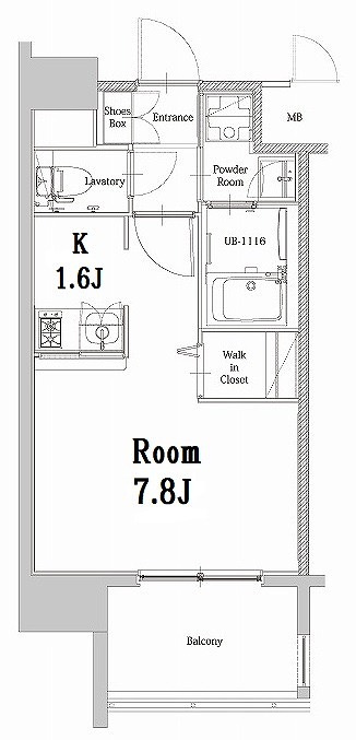 新品家具付きマンション築港本町21(KaGood福岡)の間取り|※間取りと異なる場合は現状を優先します。