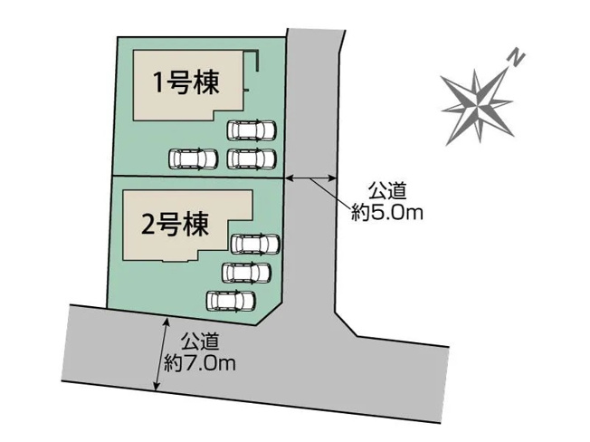 【区画図】 | ブルーミングガーデン甲斐市竜王新町　1号棟 | 区画図