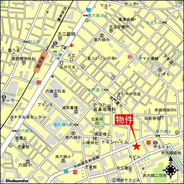 アールコート南六郷の地図