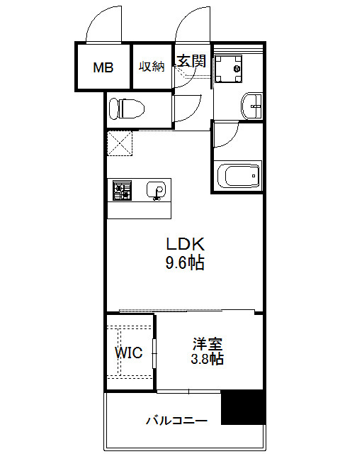新品家具付きマンション千代26(KaGood福岡)の間取り|※間取りと異なる場合は現状を優先します。
