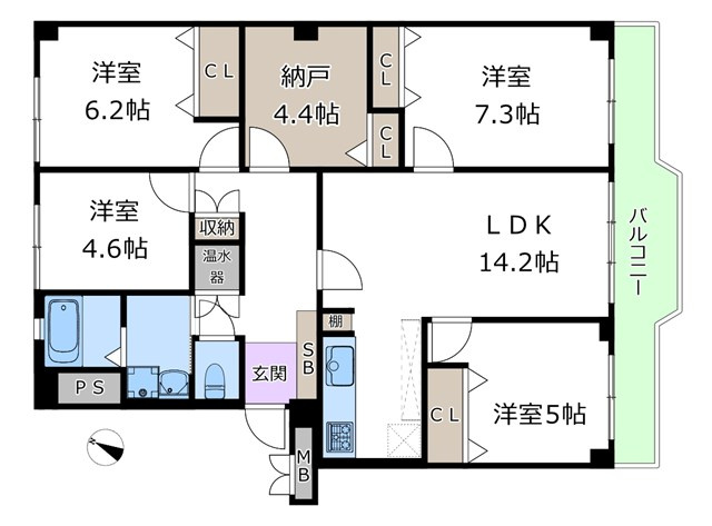 【間取り】 | OTCニューセンバハイツ | エイブルにて取扱い可能な住宅ローンは、全部で10種類以上！お客様にピッタリの住宅ローンを当社のFPよりご案内させて頂きます。住宅ローンのご相談だけでも、お気軽にご相談下さいませ。