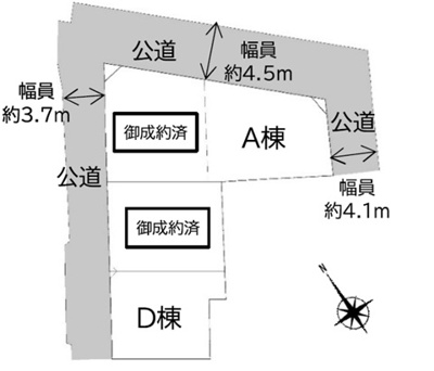 【区画図】 | 北区志茂3丁目　新築戸建　D号棟 7580万円