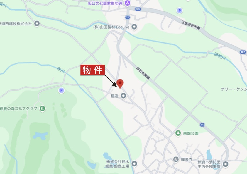鈴鹿市西庄内町の地図|広域Map