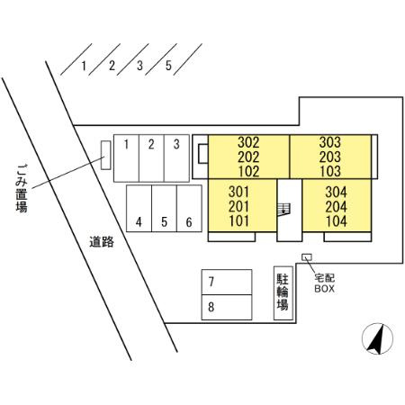 プレーゴ東雲本町の区画図