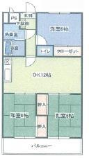 玉川マンションの間取り