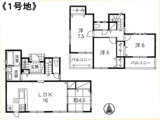 【間取り】 | １号地間取図