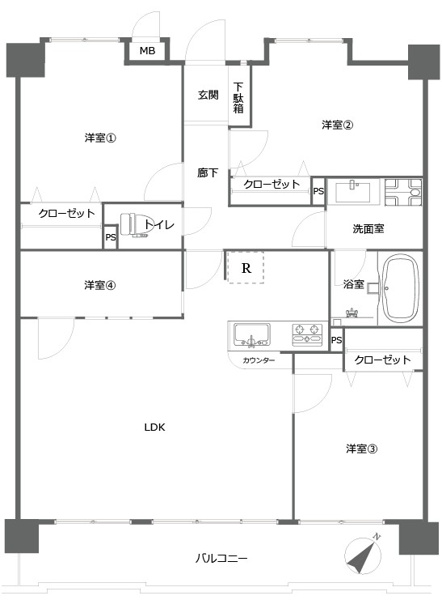 【間取り】 | アンピール東公園Ⅱ☆仲介手数料無料☆
