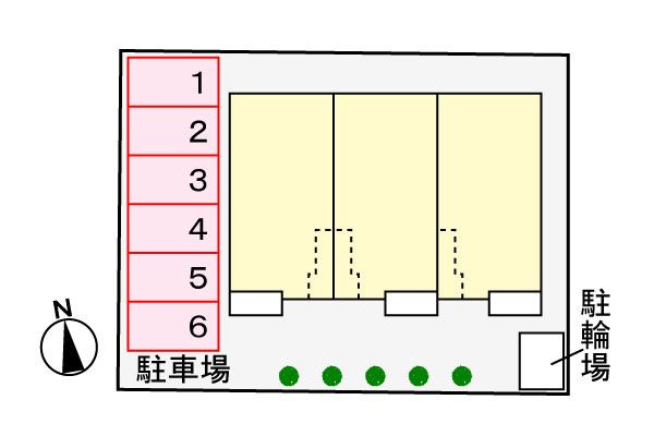 グラースの駐車場
