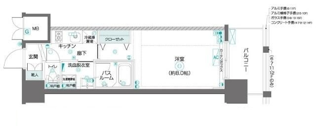ＺＯＯＭ東陽町の間取り|間取りです。