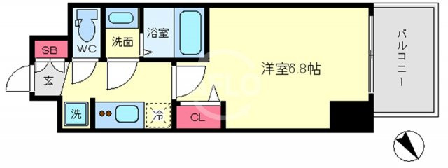 プレサンスOSAKA DOMECITYクロスティの間取り|プレサンスOSAKA DOMECITYクロスティ（プレサンスオオサカドームシティクロスティ）　間取り