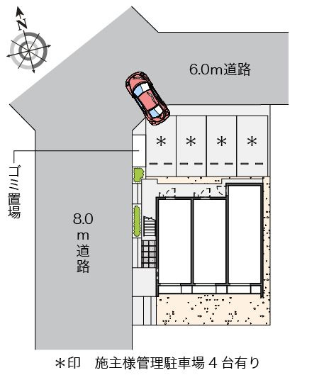 クレイノＫサンライトⅤの区画図