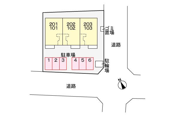 サンフラワー砂口の駐車場