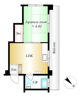 【間取り】 | メゾン青葉 | 専有面積27.15平米　バルコニー面積7.0平米　1LDK　角住戸
現況渡しのため、理想のお住まいにリフォーム可能♪
リフォームプランございます♪