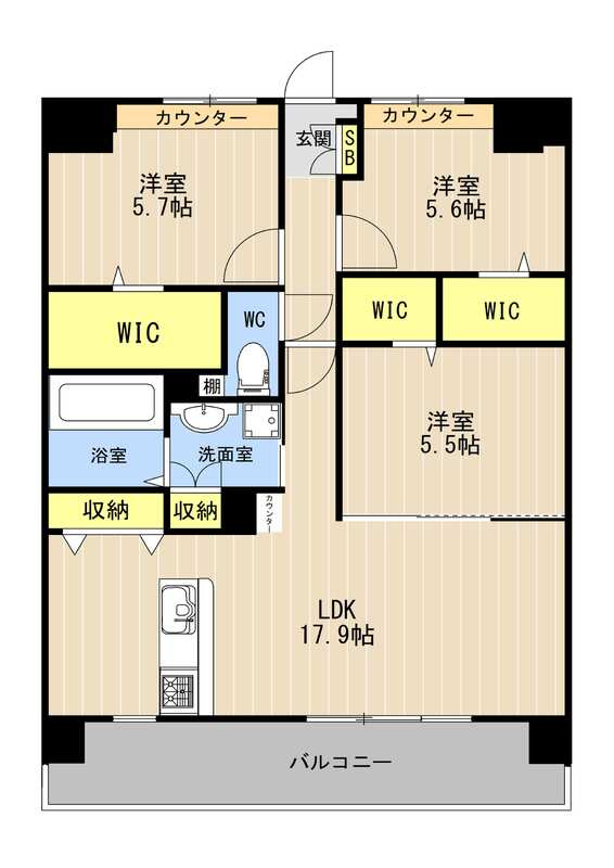 LIBTH光の森の間取り