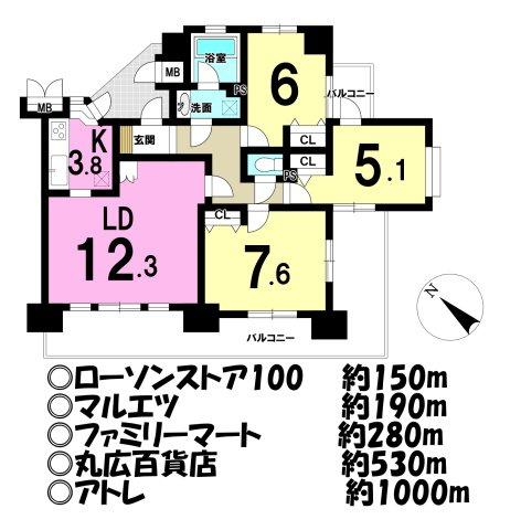 スヴェニール本川越の間取り