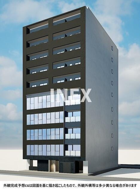 横浜市中区住吉町３丁目の賃貸マンションの外観パース
