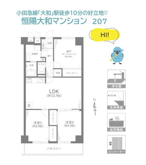 【間取り】 | ファミリーでもゆったり暮らせる、全室洋室2ＳＬＤＫの間取りプラン◎
日勤で管理体制も良く、購入後も安心・安全に暮らせるアフターサービス保証をお付けしております♪