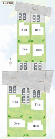 市川市国分６丁目新築戸建【中国分小学校：6分】の区画図|区画配置図
