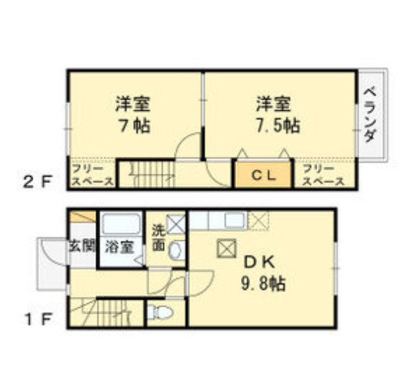 【間取り】 | グレイス加茂B棟