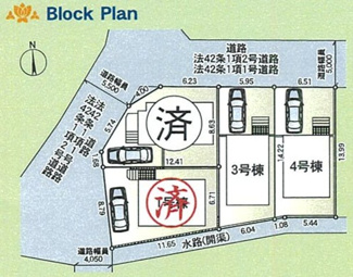 【区画図】 | 【仲介手数料無料！！】府中市本町3丁目　新築戸建て（全4棟）3号棟　6390万円