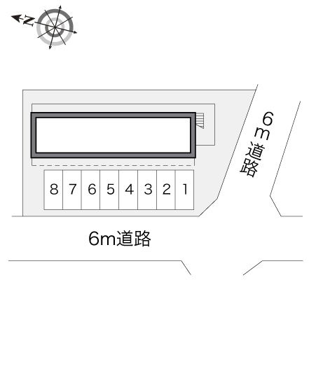 レオパレスシャルムⅡの区画図