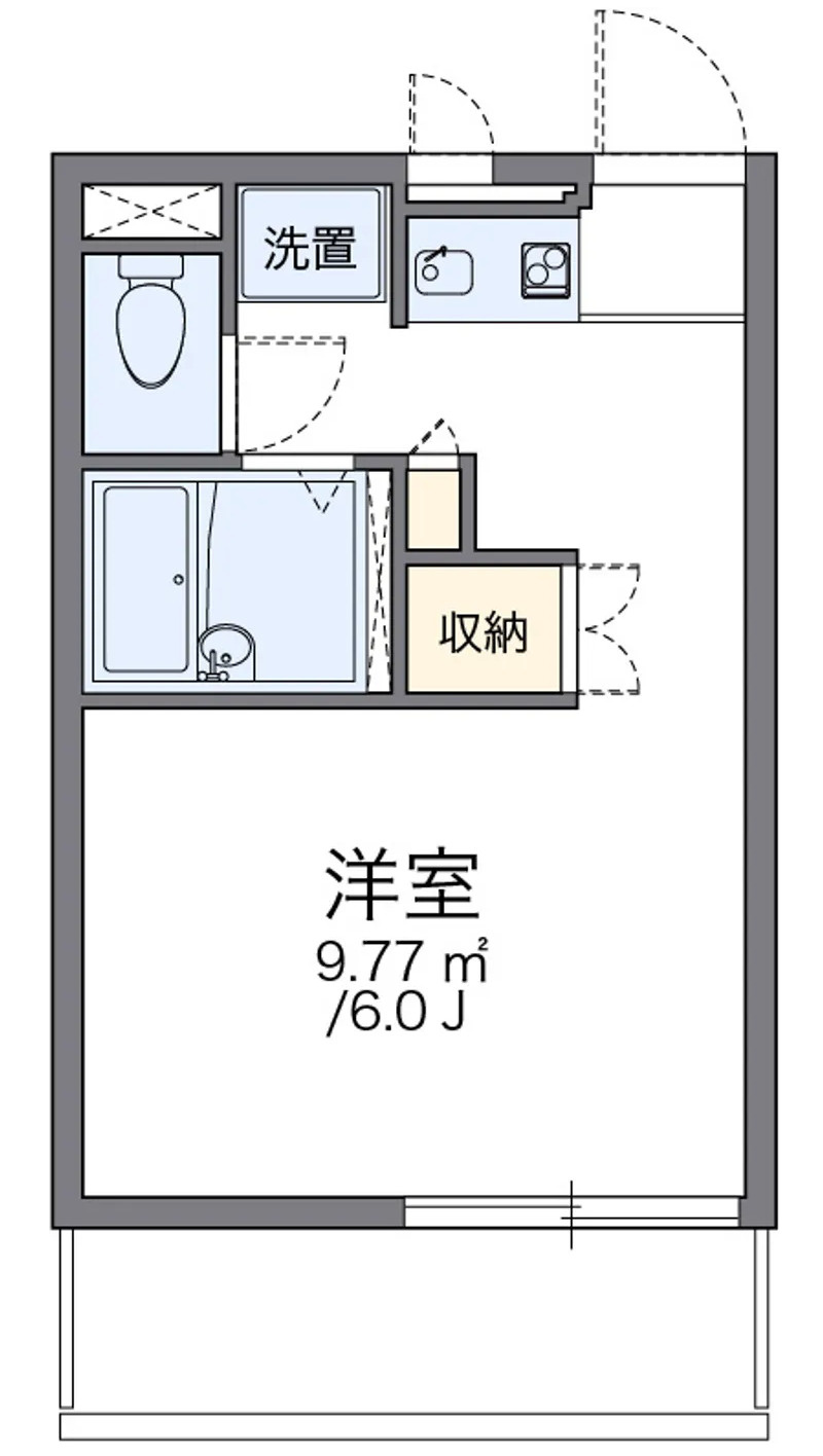 レオパレスシャルムⅡの間取り