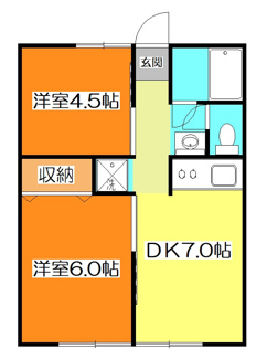 【間取り】 | 竹丘コーポ