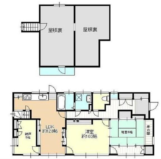 【間取り】 | 茅ヶ崎市東海岸南（平屋2SLDK貸家） | 2SLDK（85.95㎡）