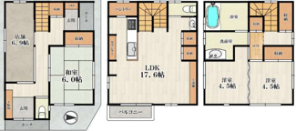 【間取り】 | 足立区千住東1丁目店舗付住宅