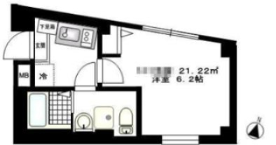 江東区新大橋２丁目の賃貸マンションの間取り