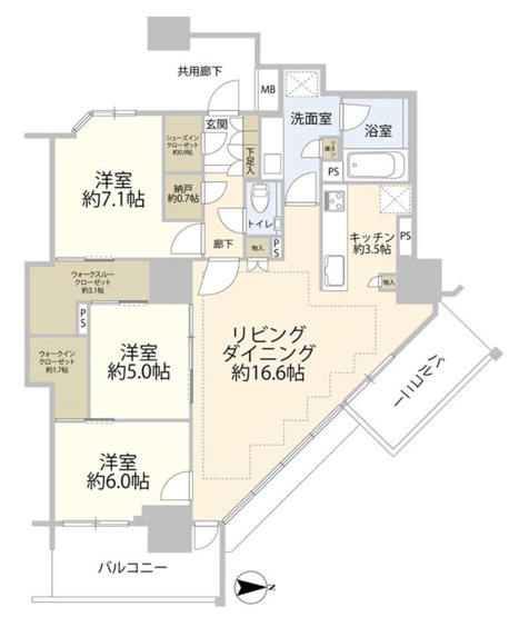 【間取り】 | プライムパークス品川シーサイド　ザ・タワー