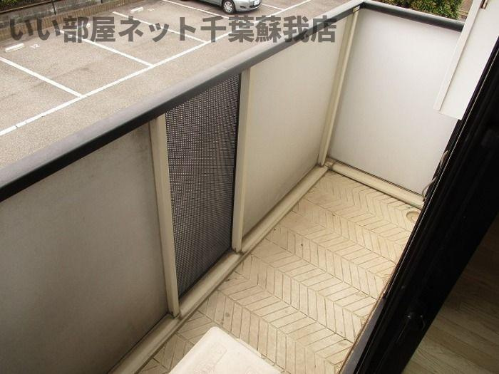 ひばり野ハイツ　Ｂのバルコニー|お洗濯にも便利なバルコニー付き