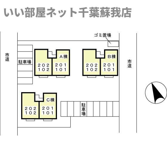 ひばり野ハイツ　Ｂの区画図