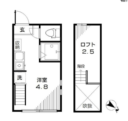 アーバンプレイス新宿中落合Ｂ（確認は図面の番号へ）の間取り