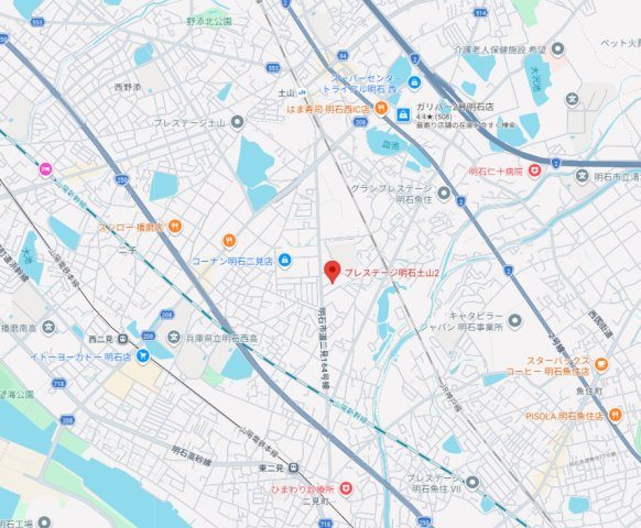 プレステージ明石土山II　6階の地図