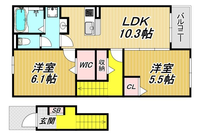 レガーミ・Fの間取り