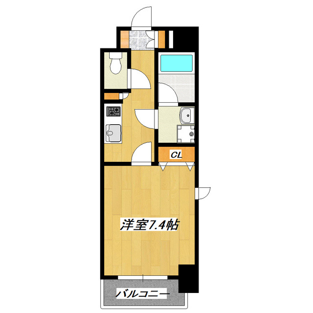 第１０シントウキョウビルの間取り|二面採光のお部屋です！